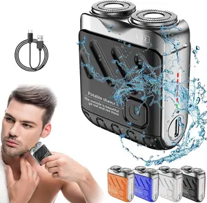 Electric Foil Shavers for Men: Mini Electric Razor for Face Portable Beard Shavers - IPX7 Waterproof Cordless Razor with LED Display & Fast Charge