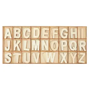 2" Wooden Alphabet Letters for Crafts, 4 Sets ABCs with Sorting Tray, 104 Pieces 843128133751 |