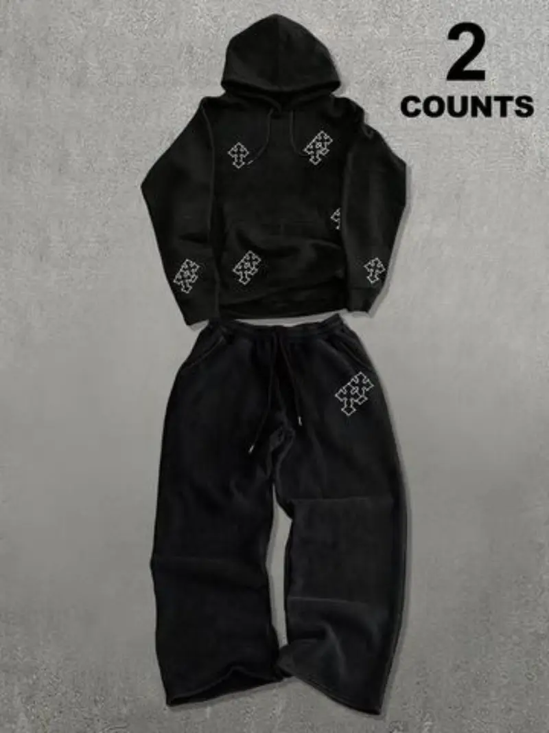 pants and hoodie set men - TikTok Shop
