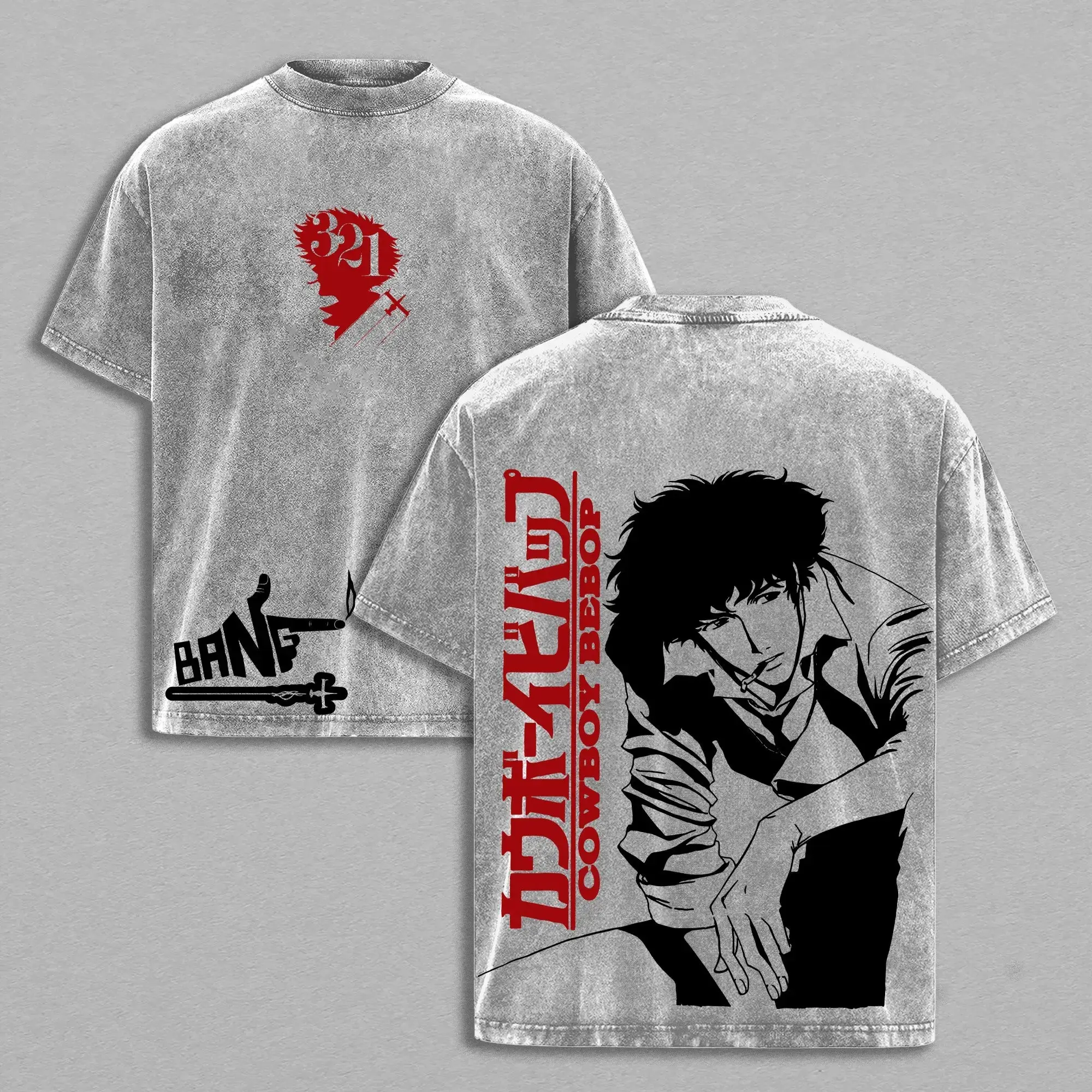 Cowboy Bebop See You Space Cowboy Shirt, Spike Spiegel 90s Vintage Anime Oversized Streetwear Graphic Tee, Retro Space Western Unisex T-Shirt, Premium Soft Cotton Crew Neck, Anime Aesthetic Otaku Weeb Gift for Daily Gym Casual Wear Menswear Tops