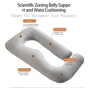 TTZZ U-Shape Full Body Pregnancy Pillow with Removable Cooling Cover for Sleeping - Maternity Pillow and Must-Have for Adults