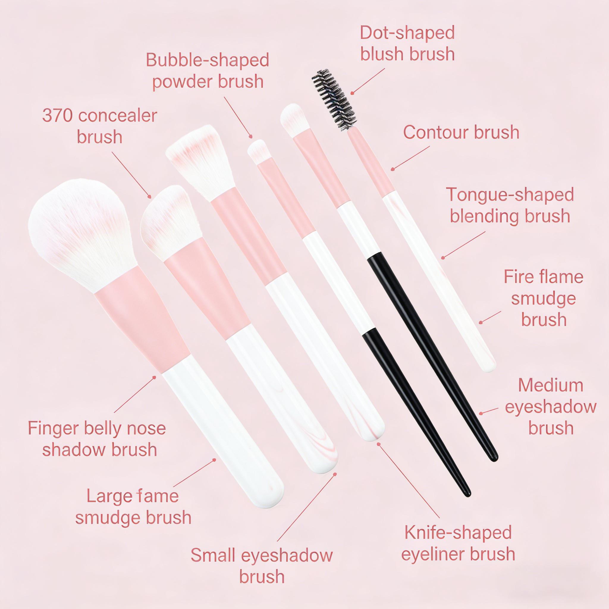 12Pcs Floral Sky Makeup Brush Set, Ultra Soft Bristles with Holder, Complete Beauty Brushes for Beginners