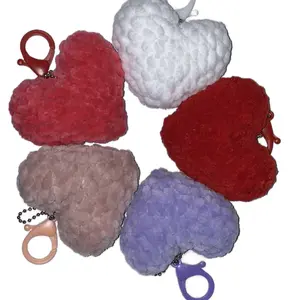 Charming Crochet Heart Keychains for Your Keys and Bags