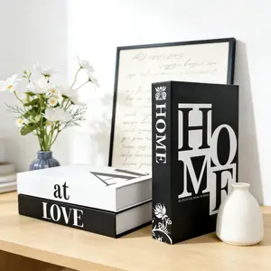 3pcs Elegant Paper Decorative Ornaments, High-End Fake Books, Modern Home Decoration, Home Decor Products, Valentine's Day Ramadan Festival Props, Set, Signs, Signage