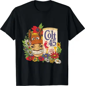 Colt 45 Beer Vintage Donkey - Authentic Licensed Artwork T-Shirt