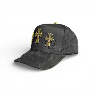 3 Cruzes Blessed Oro Bigg Boss Original Gorra de Gamuza