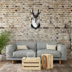 Whimsical Deer Head Hanging Wall Art, 1 Count Artistic Animal Wall Decoration, Wall Art for Home Living Room Bedroom Office, Modern Home Decor
