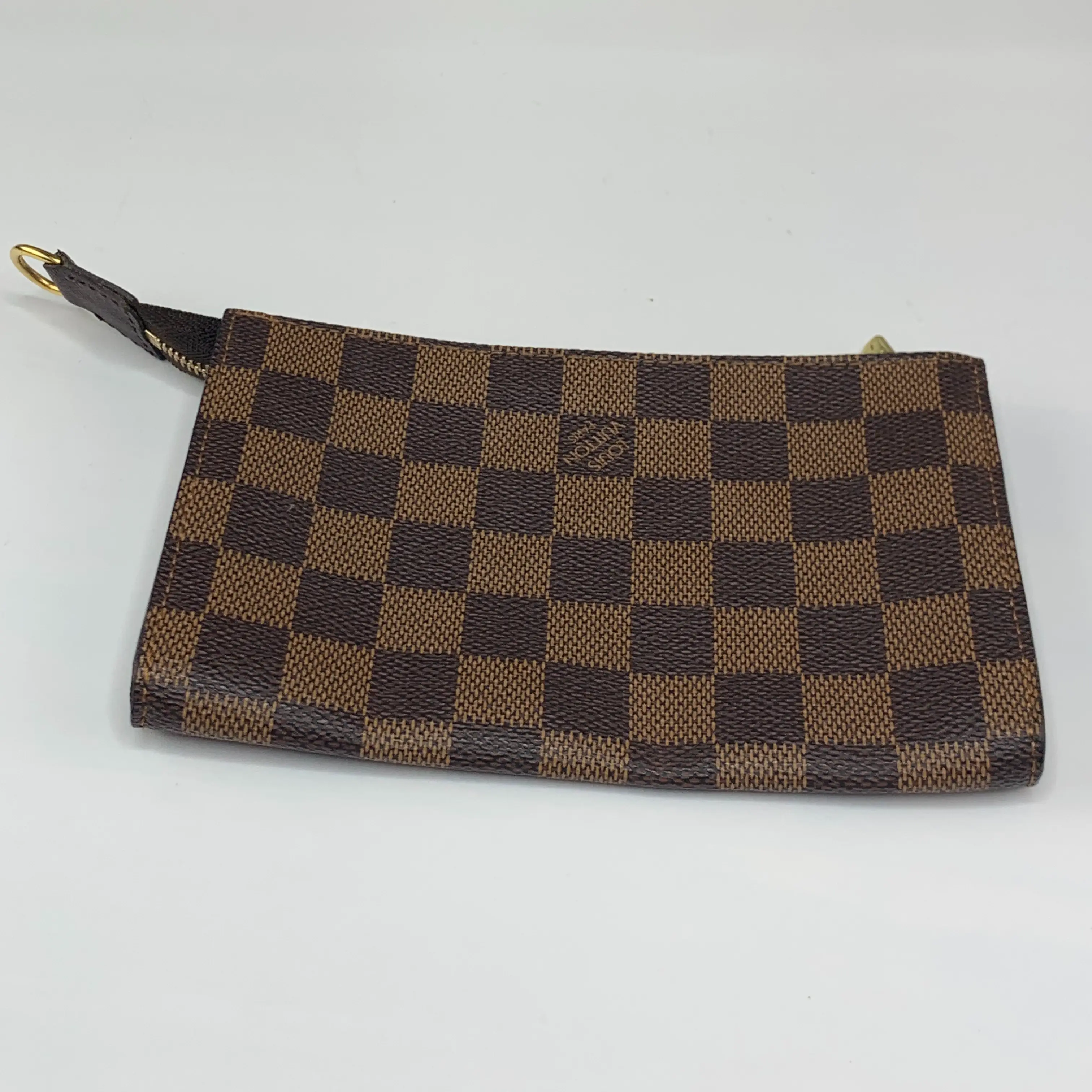 Pre-owned Louis Vuitton canvas Small Leather Goods Bucket Pouch PM