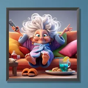 Elderly Pattern DIY Diamond Arts Colorful Painting Kit without Frame, DIY 5D Diamond Arts Colorful Painting for Home Bedroom Wall Decor