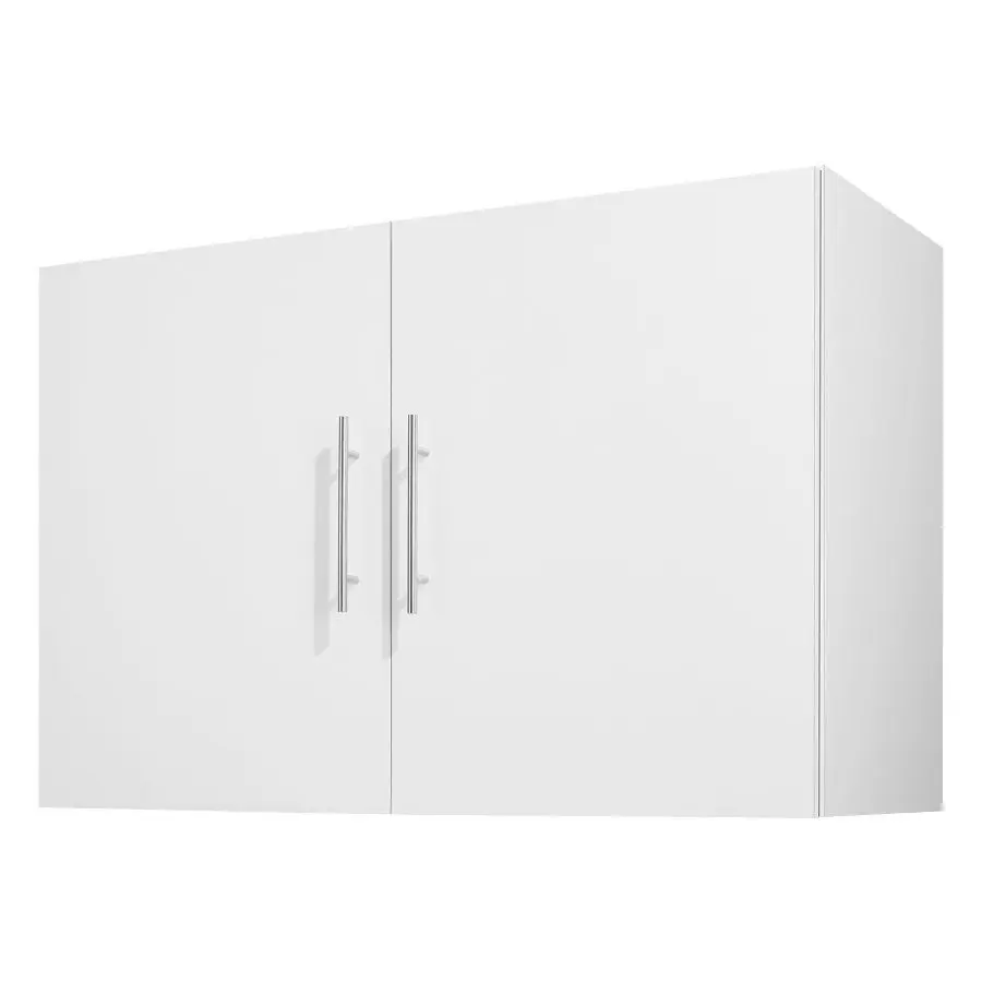 【Summerfinds】  Modern Storage Wall Cabinet, 2-Tier Wall-Mounted Hanging Cupboard Furniture with Adjustable Shelf, 36 in 2-Door Unit (16x36x24 in DxWxH, White) for Kitchen, Laundry Room