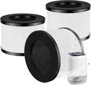 3 Pack DH-JH12 Replacement Filter Compatible with VOOPNU DH-JH12 Air Purifier, ToLife TZ-K1 Air Puri-fier, MK01 MK06, and FreAire KN6391 Air Purifiers, 3-in-1 Filtration JH12 Replcement Filter