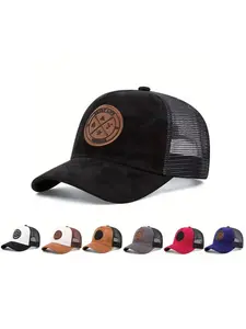 Summer Mesh Baseball Cap Women Men Letter Patch Snapback Hat Casual Breathable Unisex Street Hip Hop Trucker Caps