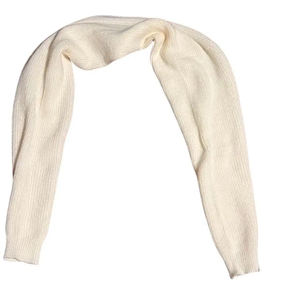 Women's Cream Stretchy Long-Sleeve Solid Plain Cropped Cardigan Bolero Shrug - Soft Minimalist Fitted Knit Top, Casual Transition Womenswear Bell Sleeve Top, Longsleeves