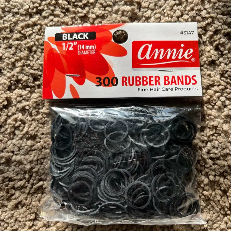 Annie Rubber Bands (2 Packs of 300) Large Elastic Hair Band