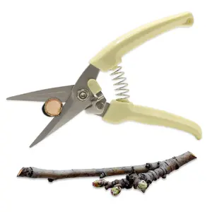 Premium Ivory White Tree Branch Pruning Shears | Heavy Duty Manual Garden Scissors for Flowers, Plants, Limbs, and Small Trees | Precision Garden Tool for Yard Work, Landscaping, Flower Beds, and TikTok DIY Gardening