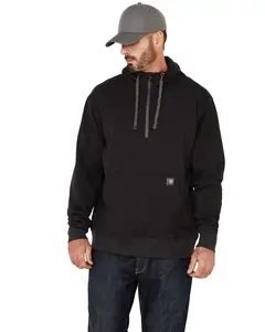 Ariat Men's Charcoal Rebar Workman 1/4 Zip Front Work Hooded Pullover - 10037726