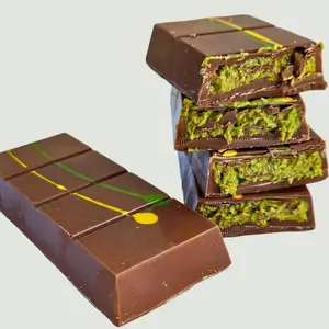 Coral Dubai Chocolate SMALL Bar 100g, 3.5oz (HALF SIZE) Rich filling Delight, Viral Milk Chocolate Snack Bonbon Dessert Cocoa Natural