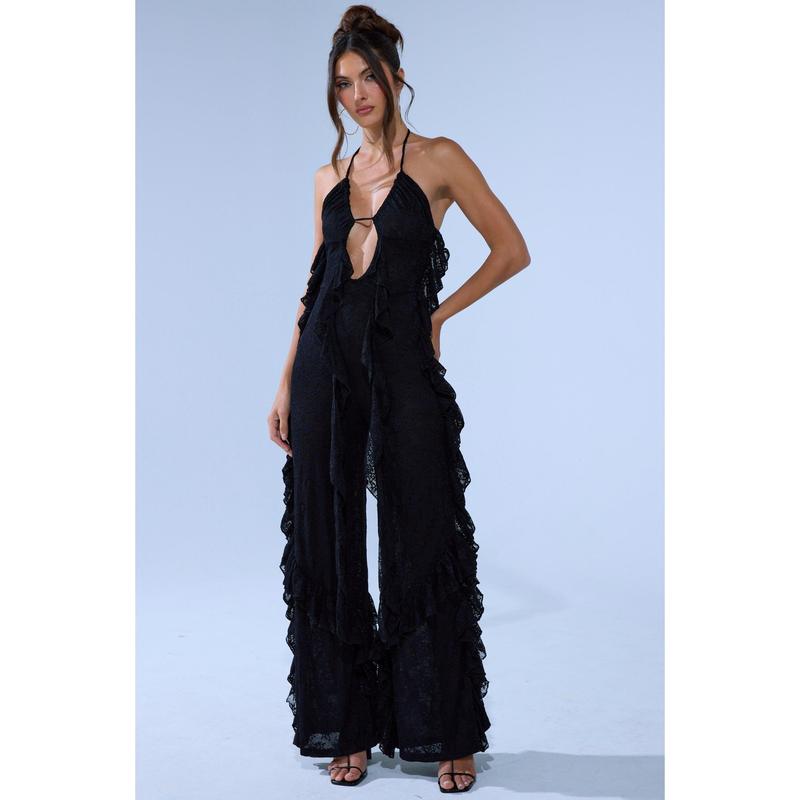 FREE AS A BIRD RUFFLED JUMPSUIT