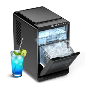 COWSAR Ice Maker Machine, Crescent Ice Cubes, with Self-Cleaning & LED Control, Auto On/Off Timer, 16 Ice Cubes per Cycle, Countertop Ice Machine for Home