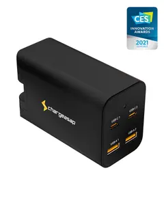 Chargeasap Omega 200W GaN Fast Charger – GaN Charger, GaN Charger 200W, GaN Charger 140W, GaN Charger 120W, Laptop Charger, Fast Charging, Multi-device Charging – 4-Port USB-C Adapter for Laptop, Phone & Tablet