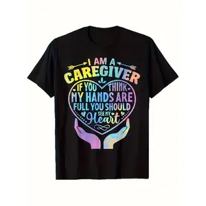 Men's Oversized Vintage Graphic Tee - Round Neck Short Sleeve Streetwear T-Shirt with Colorful Lettering, All-Season Comfort, Machine Washable, Thanksgiving & Christmas Gift Menswear Tshirt