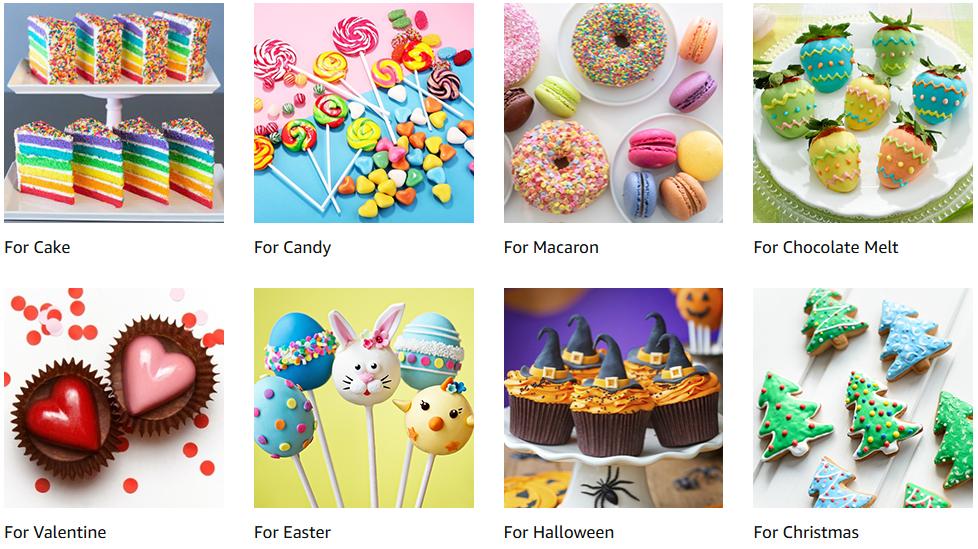 Ultra-Vibrant Edible Oil-based Food Coloring 10 Set, Edible Food Dye Butter Ideal for Chocolate, Candy Melts, Baking (Cakes, Cookies, Icing, Fondant, Meringues) 0.35 Fl. Oz Bottles Bake Nata