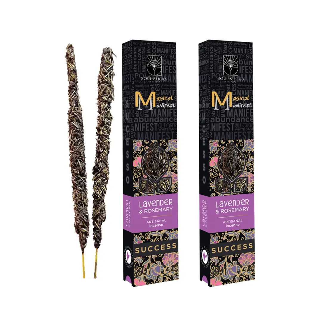 Magical Manifest Success Artisanal Incense Sticks Duo Pack - Lavender & Rosemary