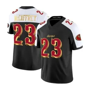 Faithful #23 McCaffrey Vapor Game Jersey, Short Sleeve Breathable Shirt, Sport Outdoor Clothing American Football Jersey, Gift for Boyfriend