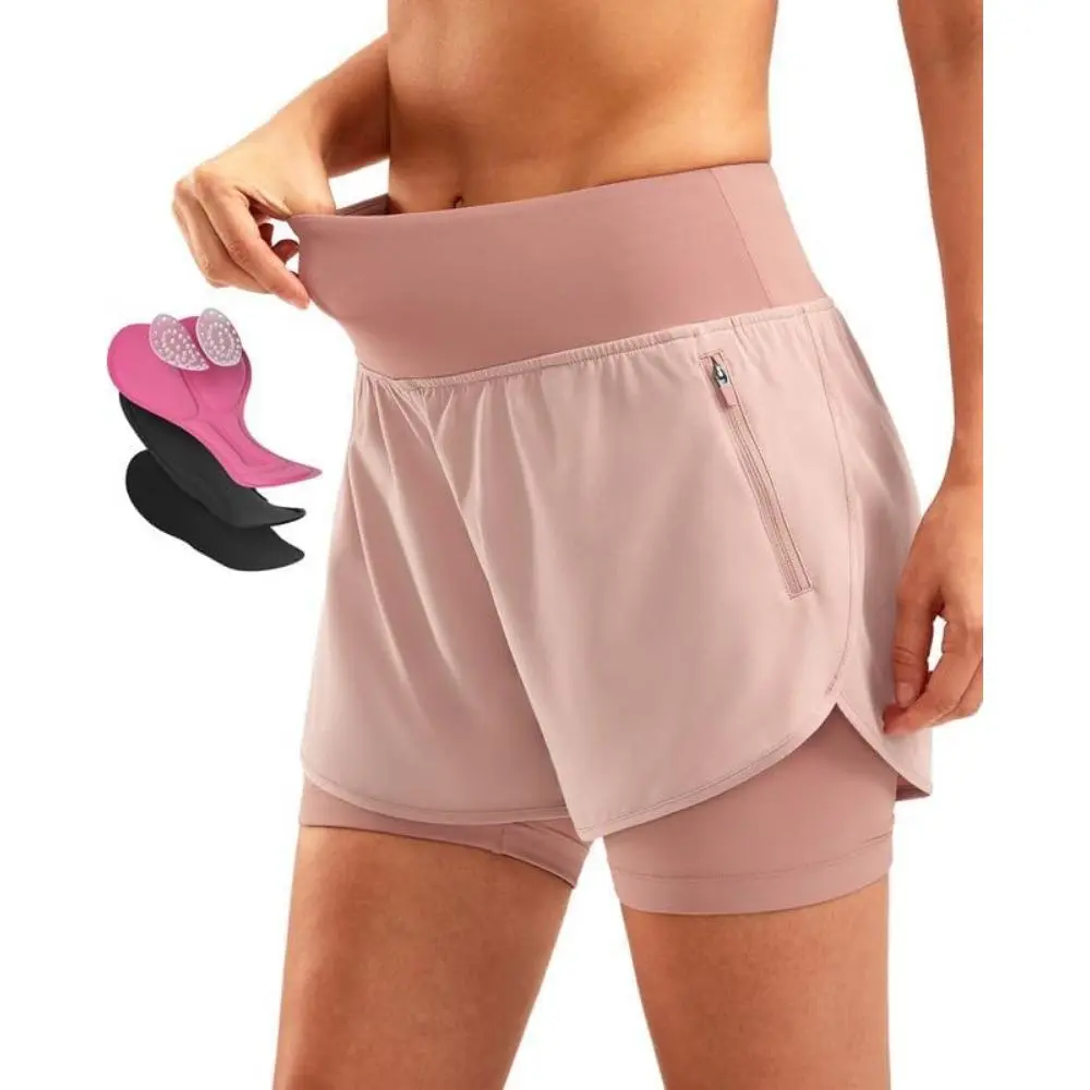 Women's Biker Shorts, Mountain Bike 4D Padded Cycling Shorts with Zipper Pockets for Snowboarding Sports & Outdoor Activities, Shorts Women