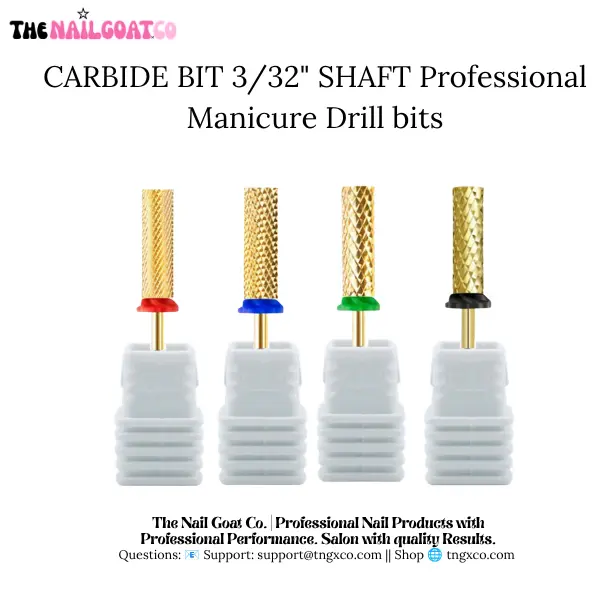 3/32" Shank Large Barrel Carbide Bit, Professional Electric Nail Drill Bit for Manicure & Pedicure (Beauty & Personal Care Tool)