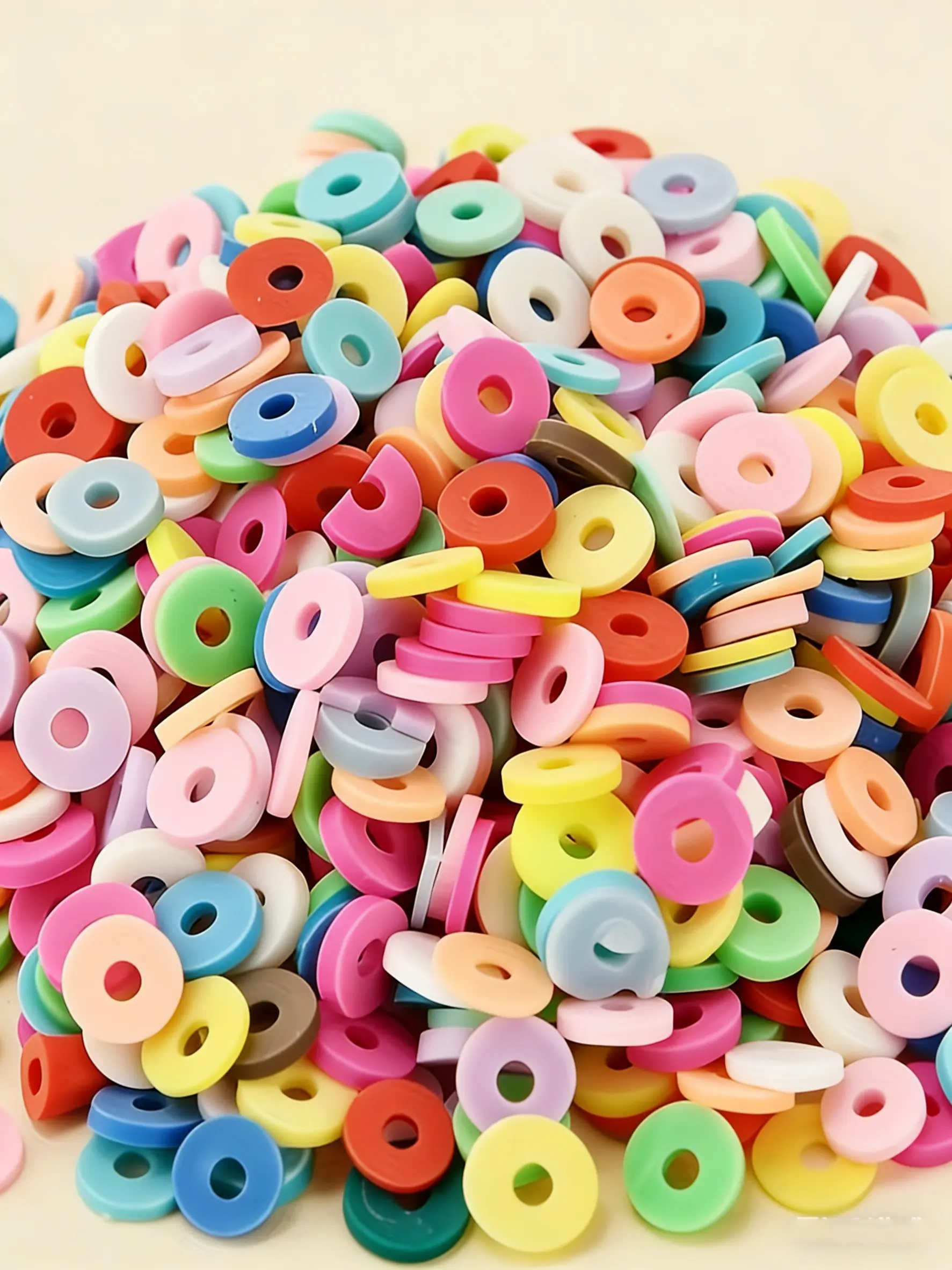 2000pcs/600pcs/200pcs 6mm Mixed Color Polymer Clay Beads, DIY Jewelry Making, Bracelets, Necklaces, Earrings, Smooth Surface, Diy Kit