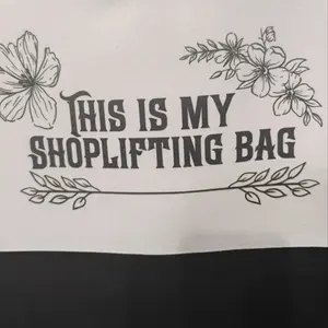 This Is My Shoplifting Bag - Zippered Canvas Tote for Dice Goblins & TTRPG Gear - Secure & Strong Canvas Bag for Game Nights
