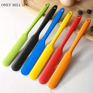 Silicone Long Scraper Color Cream Long Knife Scraper Cake Making Small Accessories Silicon Spatula Baking Tools for Cakes