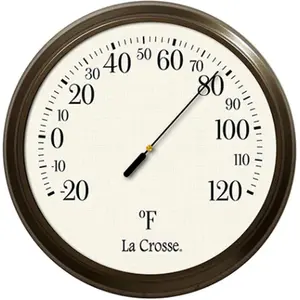 Lacrosse 104-108-A 8 in. Round Indoor & Outdoor Dial Americana Thermometer