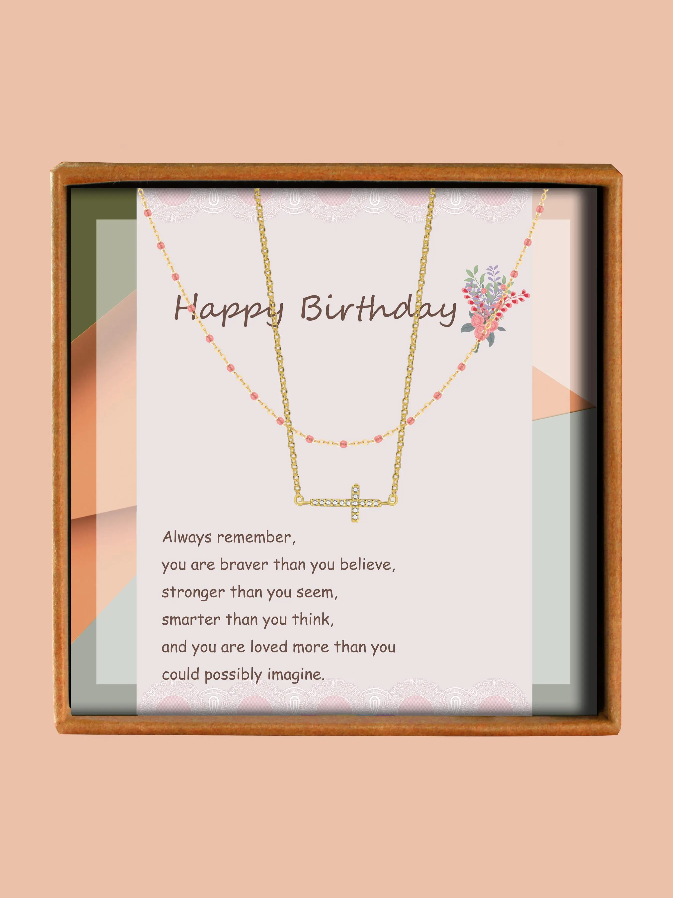 Rhinestone Decorated Criss Cross Pendant Necklace with Greeting Card & Box, Elegant Necklace for Women for Party, Daily Decor, Trendy All-match & Exquisite Jewelry for Birthday Gift