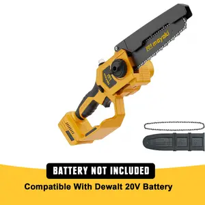 Cordless 8In Chainsaw Compatible with Dewalt 20V 60V Battery (Tool Only), 39Ft/s Electric Portable Chain Saw, Auto Oiler, 900W Brushless Motor, for Tree Trimming, Cutting, Pruning, 5 Year Warranty