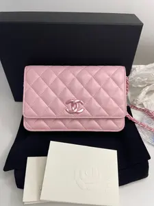 Pre-owned CHANEL 98% New Full Set 24S Pink Iridescent Series Hidden Edition (VIC) WOC Bag Size: 11.5194 cm Accessories: Dust bag, box, receipt