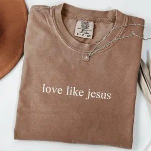 RTS LOVE LIKE JESUS SINGLE COLOR WHITE Screen Print transfers size ADULT 6X12  14-E