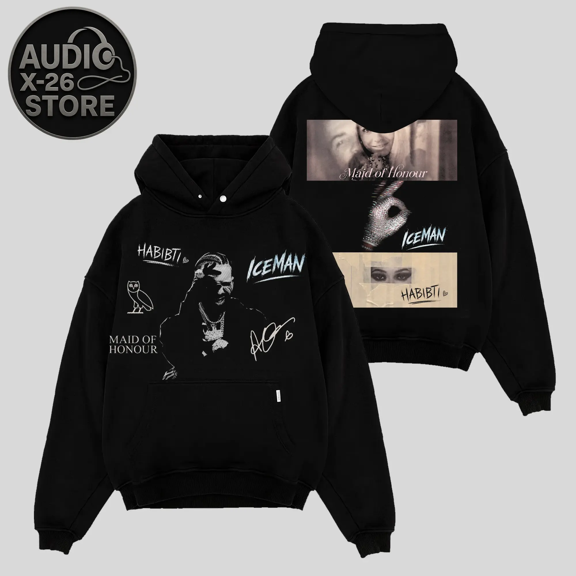 Drake - New Album: Iceman , Maid Of Honour, Habibti Official Graphic For Team Drizzy High-Quality Cotton Hoodie T-Shirt, Drake Drizzy Fan Graphic Hoodie Tee, Ice-Man Album Merch Streetwear Graphic Shirt, Gift for Drake Fans Vintage Collector Tee