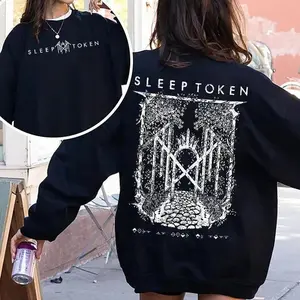 Sleep Token Double-Sided Sweatshirt – Reaper Angel Graphic Pullover, Unisex Band Fan Top, Made in USA