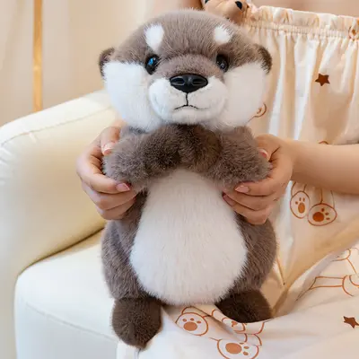 River Otter Stuffed Animal - 6 Inch Brown Otter Plush Toy With Webbed Feet For Kids