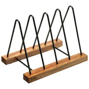 Acacia Wood Record Storage - LP Holder with Scratch-Resistant Base