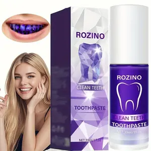 ROZINO Teeth Stain Removal Toothpaste (30ml/1fl.oz)| Eliminates Coffee, Tea & Smoking Stains| Strengthens Enamel & Reduces Sensitivity| Fresh Breath & Daily Whitening Care