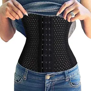 Women's Waist Trainer Corset for Everyday Wear Steel Boned Tummy Control Body Shaper Adjustable Belly Bands Buckle Compression Shapewear Waist Cincher