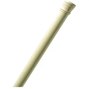 212 MAIN 506F Almond Twist Tight Adjustable Tension Rod - Bathroom Accessory for Shower Curtains, Adjustable Rod