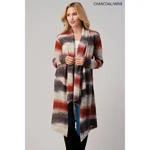 TWIN HUE LONGLINE CARDIGAN - 10491