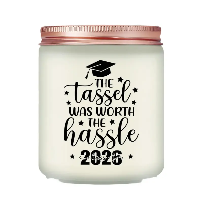 Graduation Gift for Her Him - Graduation Candle for Women Men - 2026 Graduations Gifts for Masters Degree, College, High School, PhD - Lavender Scented Floral Candle Jar Candles Home Fragrances Aroma Decor