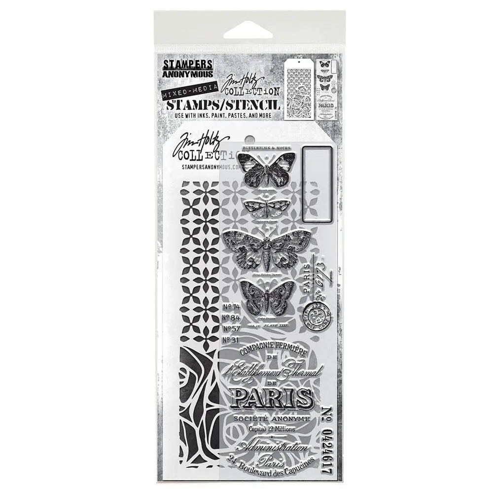 Tim Holtz Stampers Anonymous Stamp & Stencil Mixed Media #20