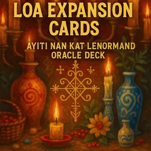 Ayiti Nan Kat Lenormand Oracle Deck - Loa (Lwa) Expansion Cards for Spiritual Guidance and Insight with Guidebook