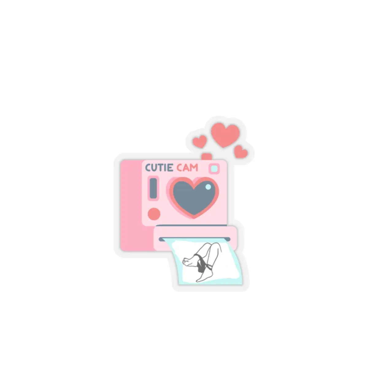 Cutie Cam sultry Polaroid Kiss-Cut Stickers